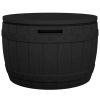 3-in-1 Patio Storage Box Black Polypropylene