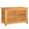 Patio Storage Box with Bag 35.4"x19.7"x22.8" Solid Wood Teak