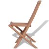 Folding Patio Chairs 4 pcs Solid Teak Wood