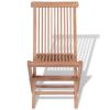 Folding Patio Chairs 4 pcs Solid Teak Wood