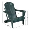 Folding Adirondack Chair, Relaxing Stackable Arm Rest Ergonomic HDPE All-Weather Adirondack Chair