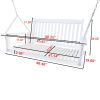 Front Porch Swing with Armrests, Wood Bench Swing with Hanging Chains,for Outdoor Patio ,Garden Yard, porch, backyard, or sunroom,Easy to Assemble,whi