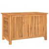 Patio Storage Box with Bag 35.4"x19.7"x22.8" Solid Wood Teak