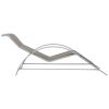 Sun Loungers 2 pcs with Table Aluminum Taupe
