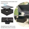 U_Style Outdoor Patio Rectangle Daybed with Retractable Canopy, Wicker Furniture Sectional Seating with Washable Cushions, Backyard, Porch(As same as