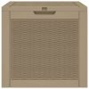 Patio Storage Box Light Brown 21.9"x16.9"x20.9" Polypropylene